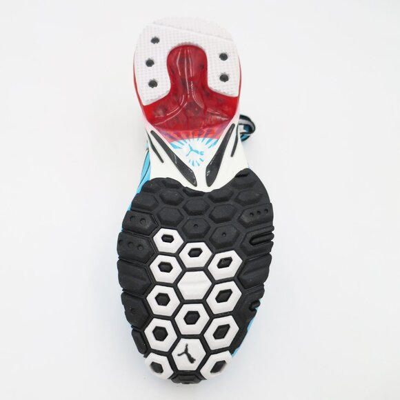 NIB Puma Toori Run C Anime-Inspired Sneaker Blue-White-Flame Scarlet Mens Size 7 - Picture 7 of 16